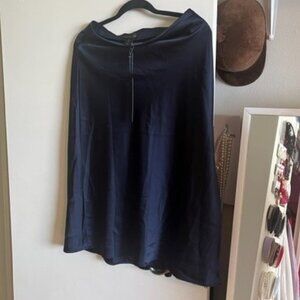 Navy Satin Skirt - Brand New